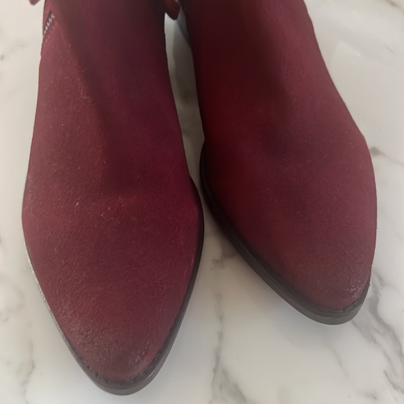 Naughty Monkey NWOT Western Red Suede Booties - Picture 3 of 7